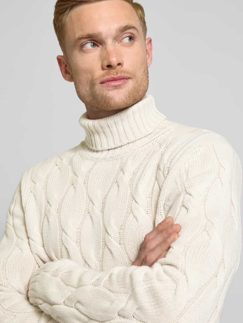 GRAN SASSO Gebreide pullover met kabelpatroon