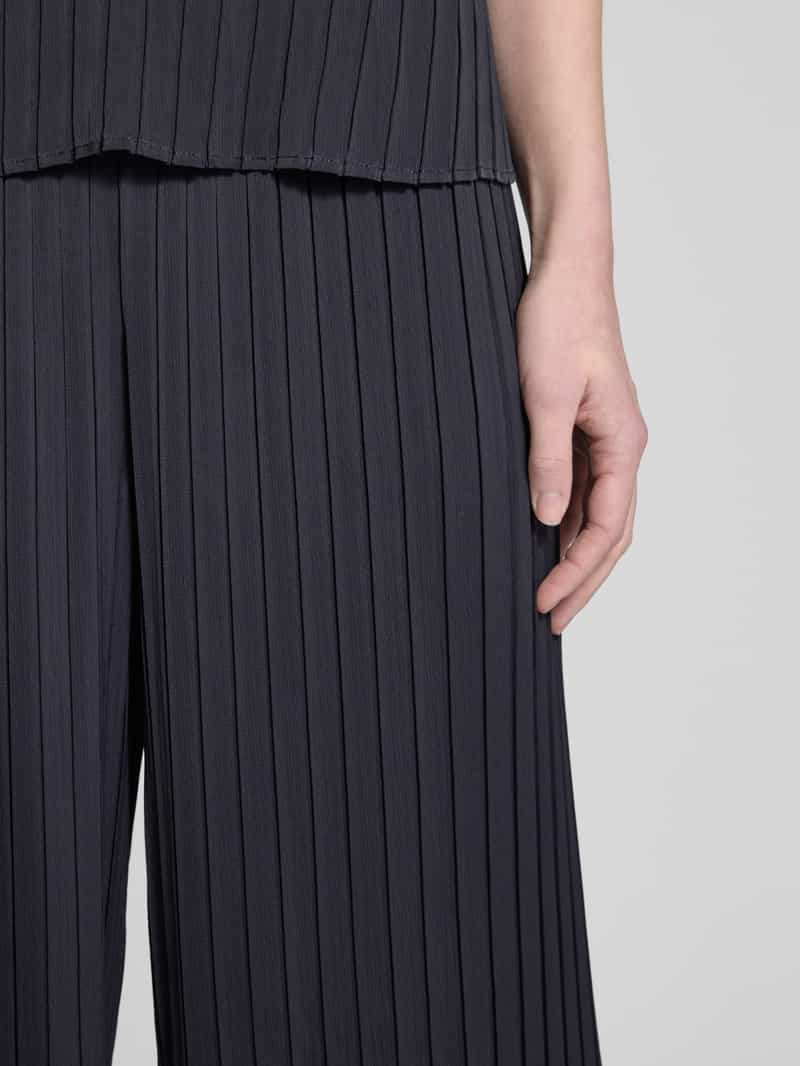 comma Straight leg stoffen broek met plisséplooien
