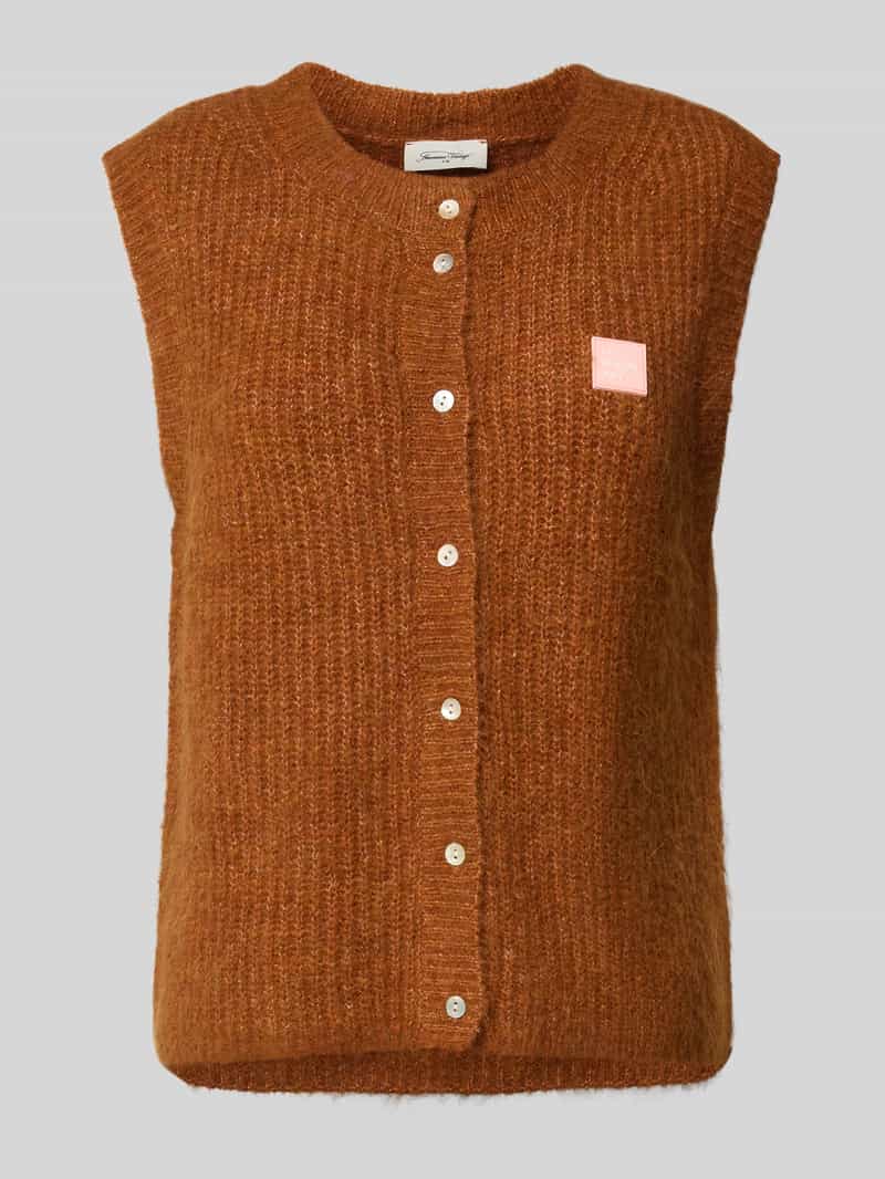 American vintage Mouwloos vest met labelpatch