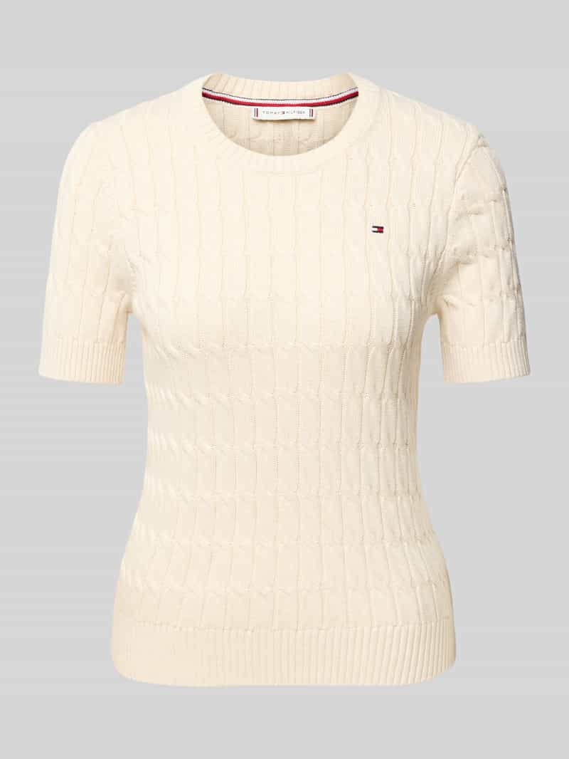 Tommy Hilfiger Regular fit gebreide pullover van zuiver katoen