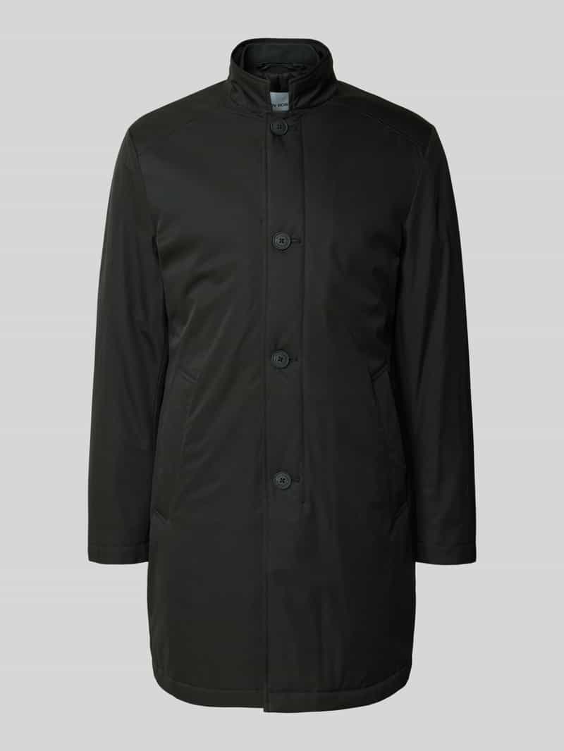 Roy Robson Nylon jas met opstaande kraag en steekzakken