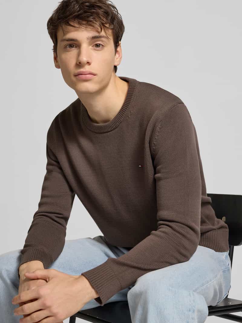 Tommy Jeans Regular fit gebreide pullover van zuiver katoen