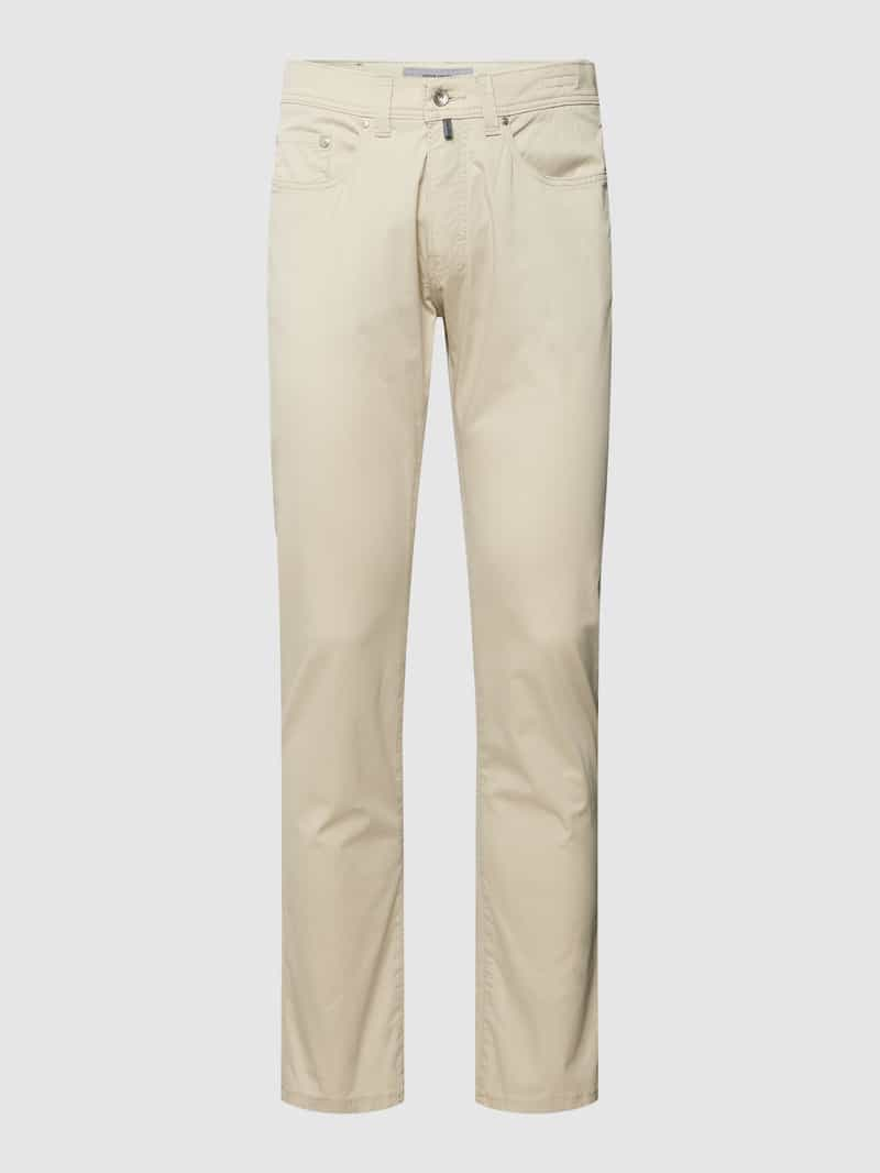 Pierre Cardin Broek met labeldetails, model 'Lyon'