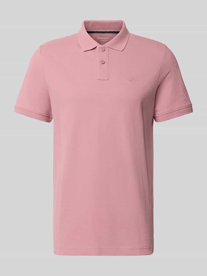 Tom Tailor - Piqué-poloshirt met geborduurd logo - Maat XXL - dusty rose