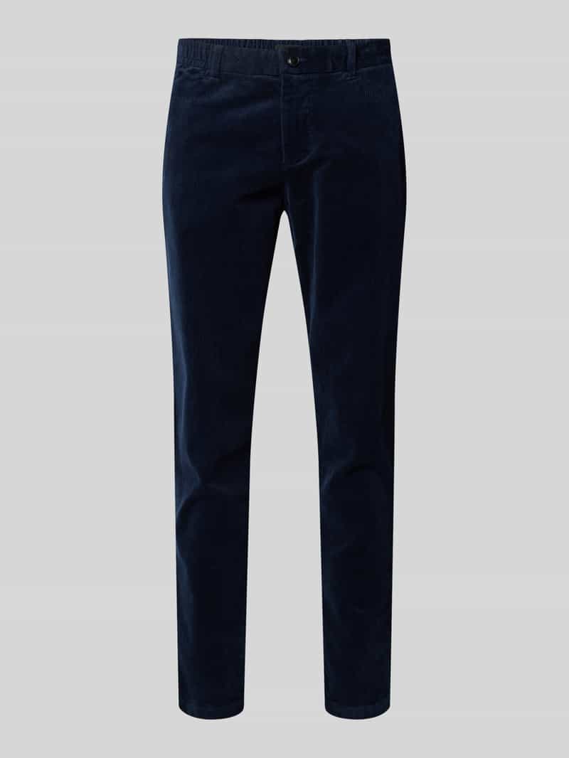 Regular fit corduroy broek met knoopsluiting model 'MONZA'