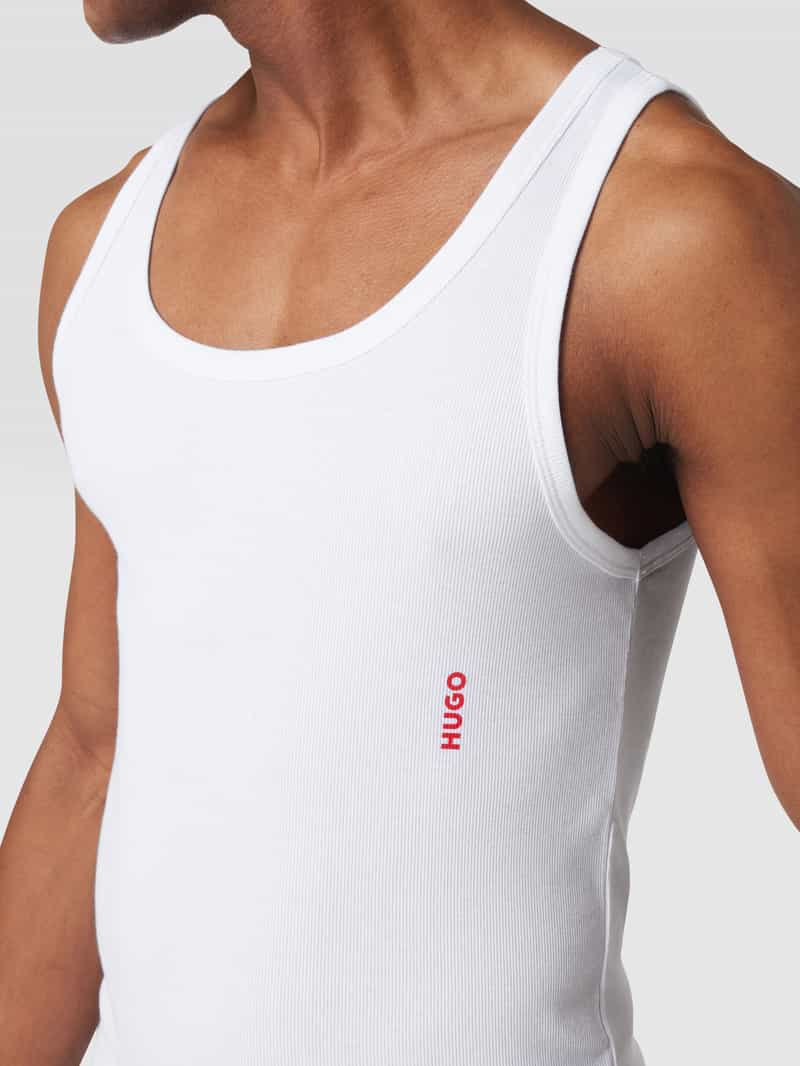HUGO Tanktop met labelprint in een set van 2 stuks