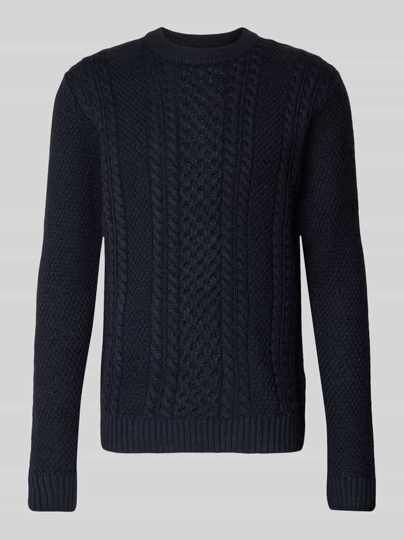 jack & jones Gebreide pullover met ribboorden model 'PAUL'