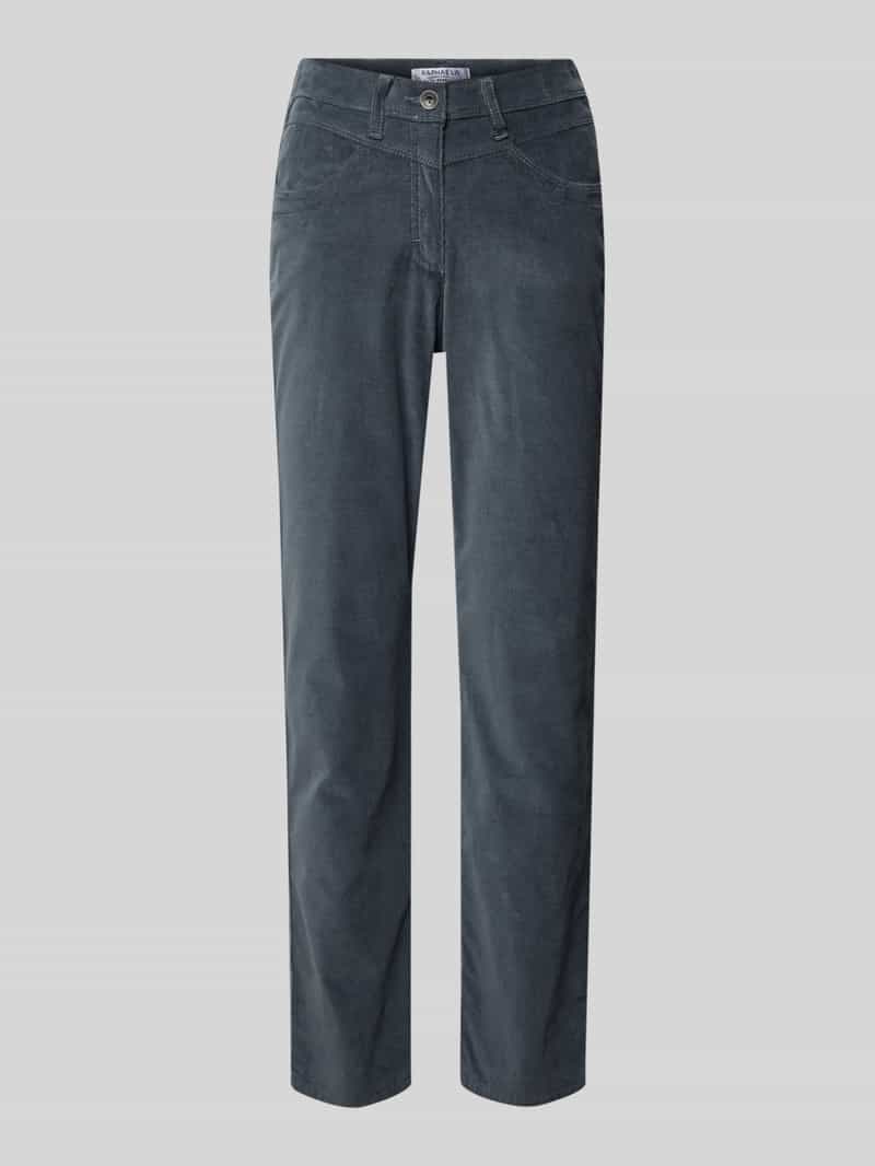 Raphaela By Brax Super slim fit broek van fijn corduroy model 'Laura'