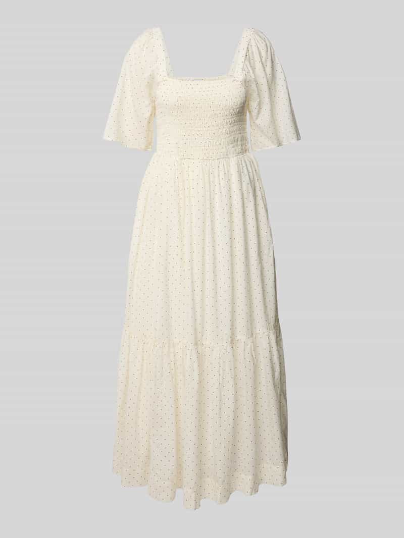 Selected Femme Maxi-jurk met smokdetails model 'DORA'