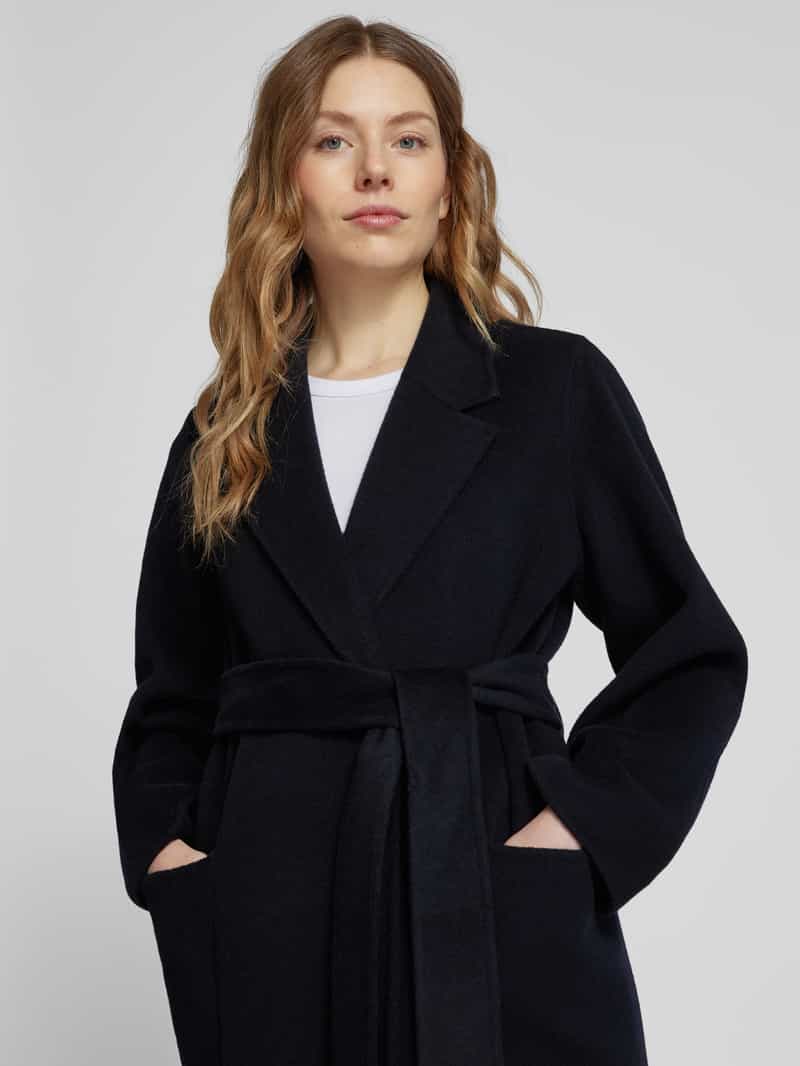 Ivy Oak Lange jas met strikceintuur model 'CELIA'