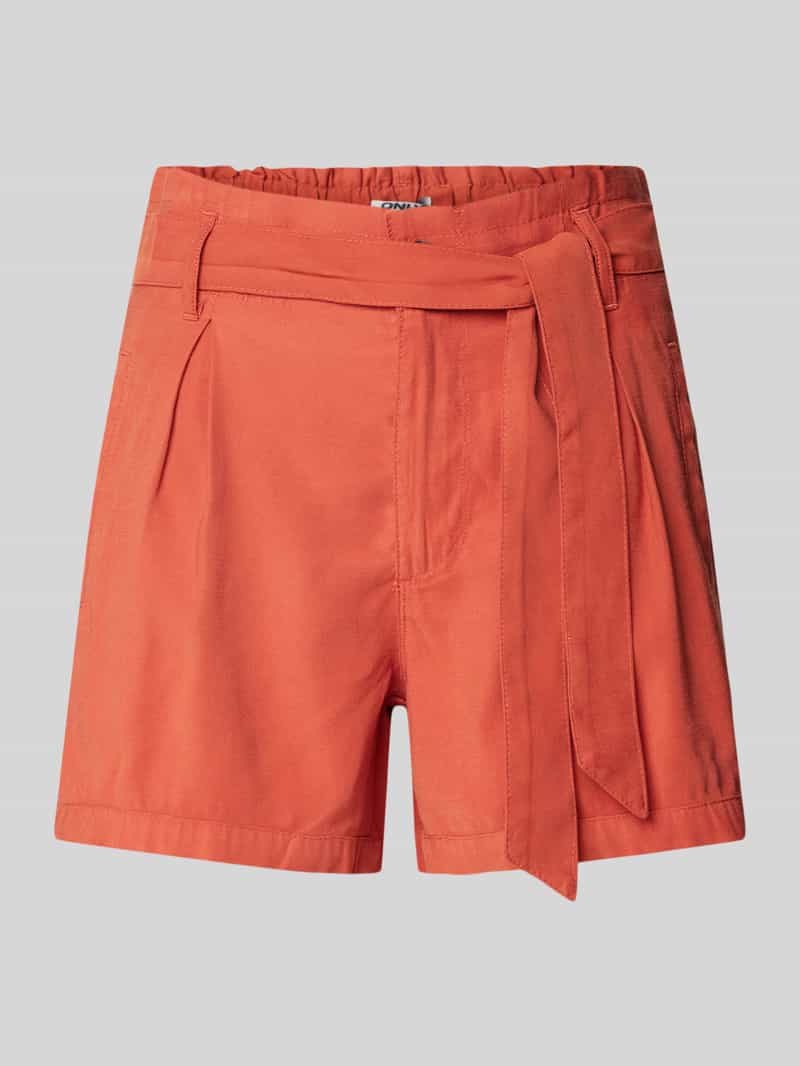 Only Korte broek van viscosemix met strikceintuur