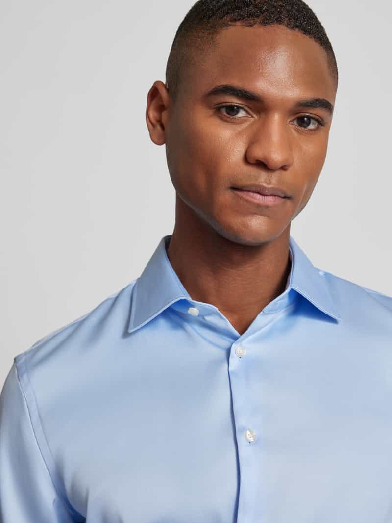 Jake*s Slim fit zakelijk overhemd van satijn