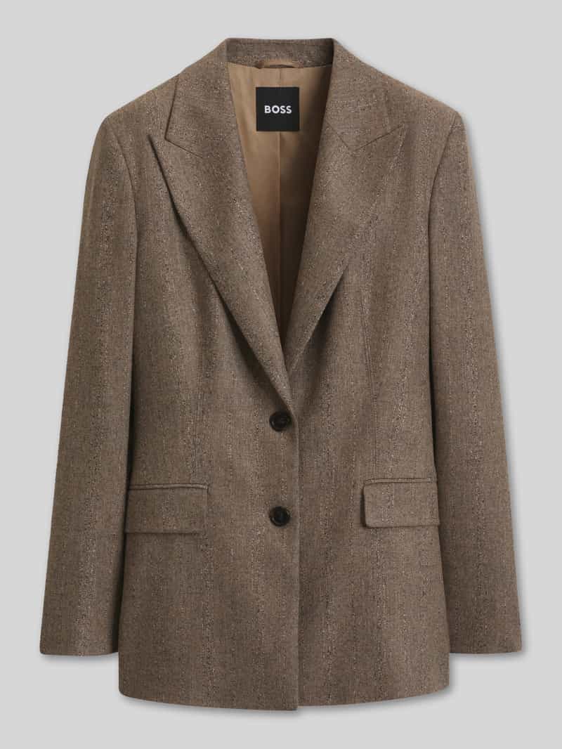 Slim fit longblazer van viscosemix model 'Jonahsa'