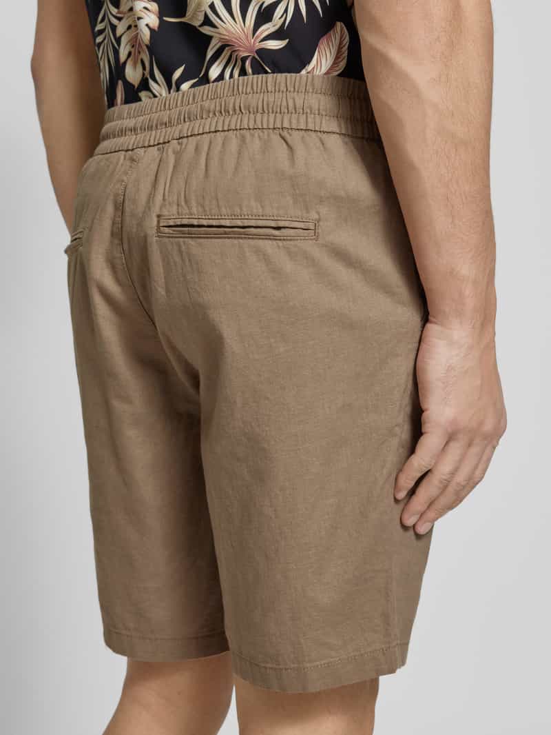 Matinique Regular fit bermuda van een mix van linnen en katoen model 'barton'