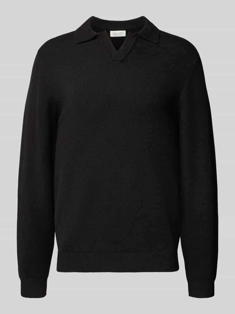 casual friday Regular fit shirt met lange mouwen en polokraag model 'Karl'