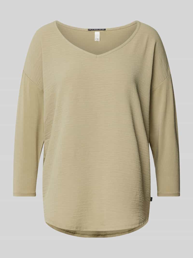 QS Shirt met 3 4-mouwen en extra brede schouders