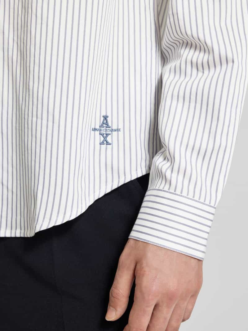 Armani Exchange Regular fit vrijetijdsoverhemd met kentkraag