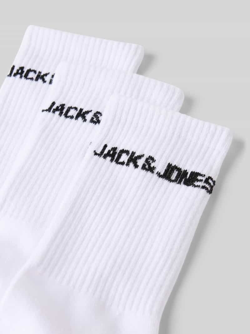 jack & jones Sokken met logostitching in een set van 3 paar model 'Melvin'