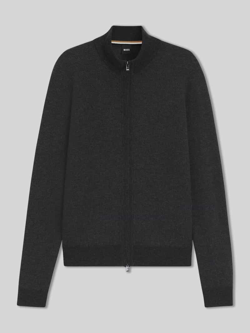 Boss Regular fit gebreid jack van wolmix model 'H-HETERNO'