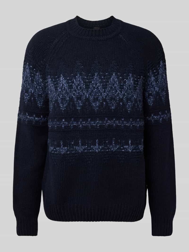 Boss Orange Relaxed fit gebreide pullover van wolmix model 'KAROMBO'