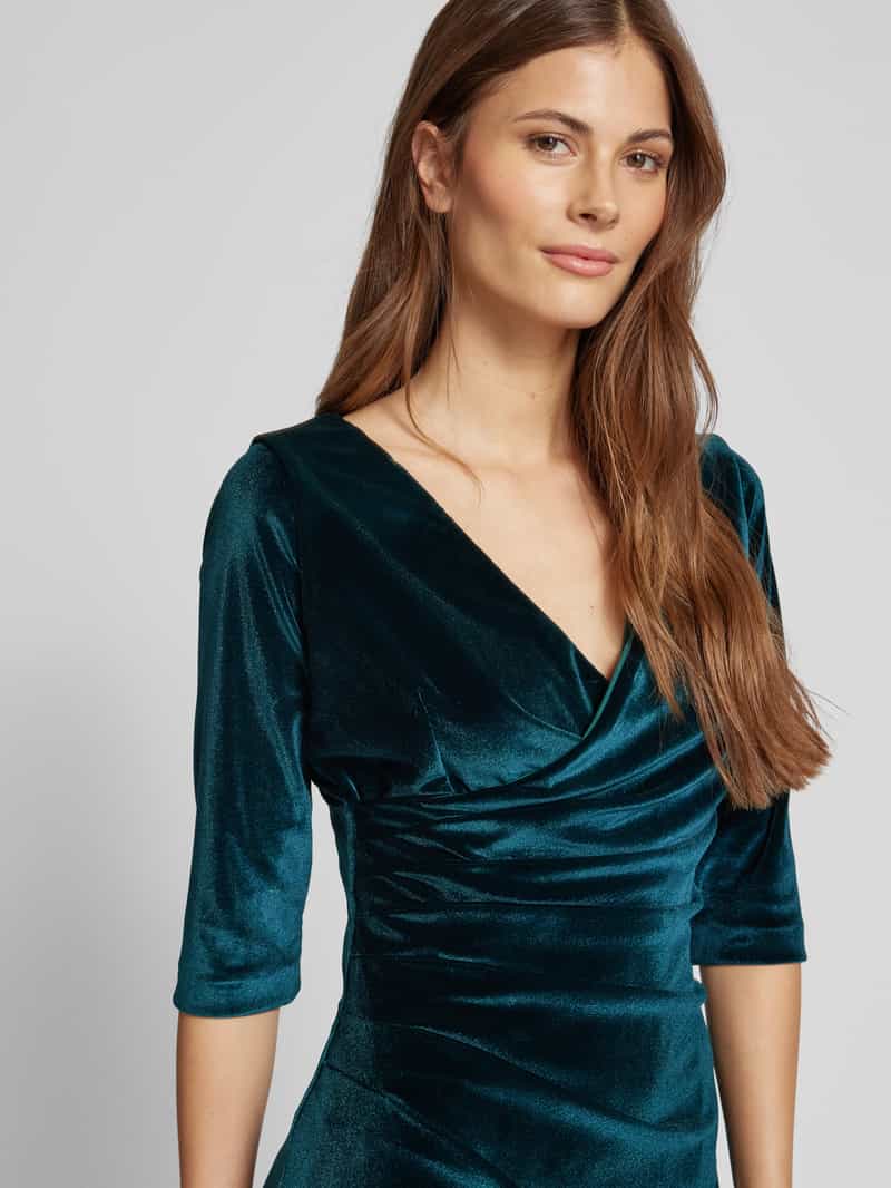 Paradi Knielange cocktailjurk in wikkellook