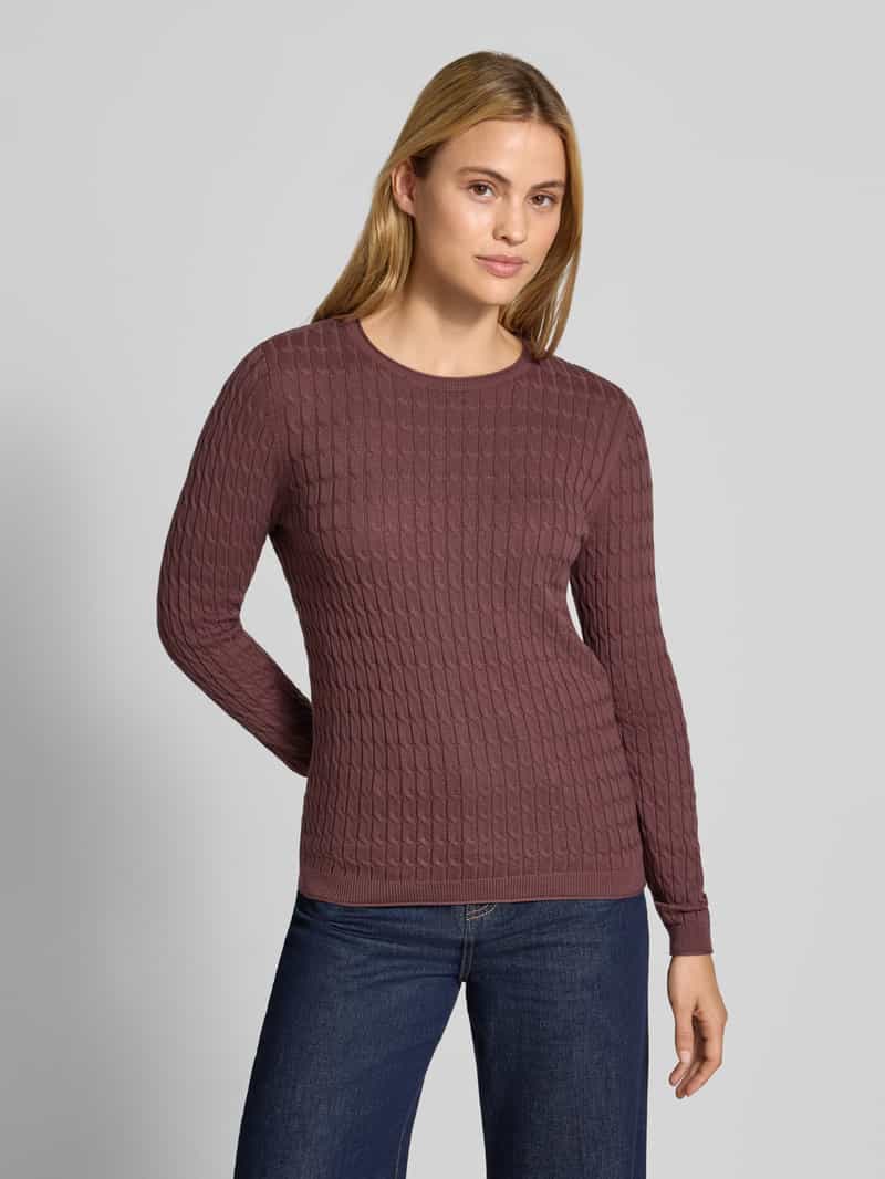 Christian Berg Woman Slim gebreide pullover met kabelpatroon