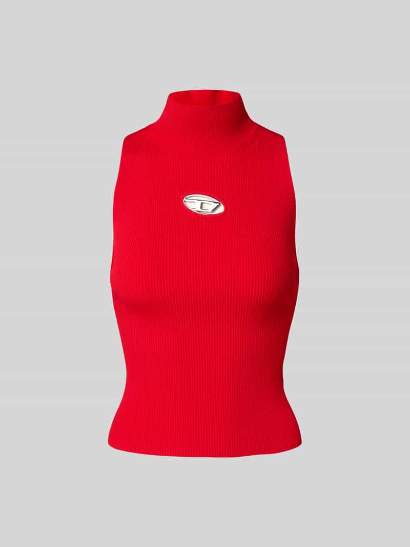 Tanktop met labeldetail