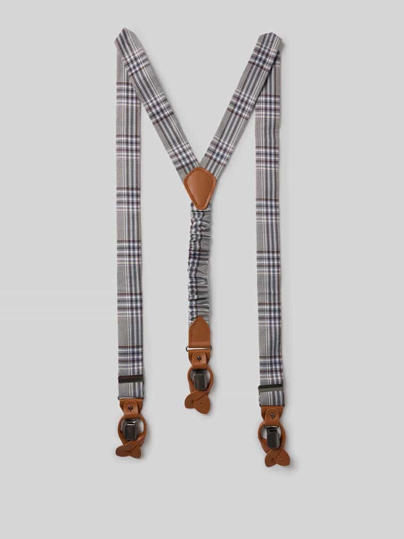 Prince Bowtie Strik bretels en pochet in de set