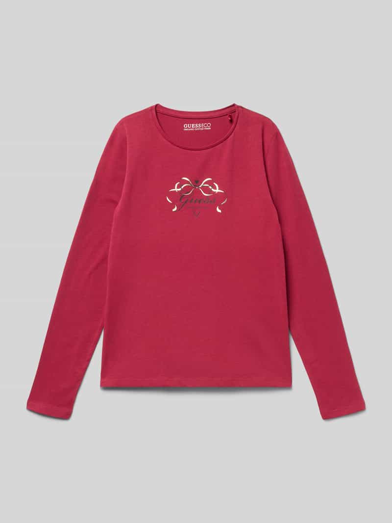 Guess Shirt met lange mouwen en labelprint