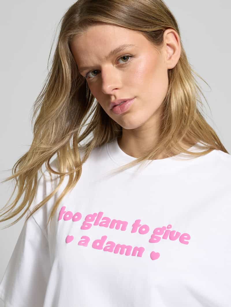 Review Oversized T-shirt met statementprint
