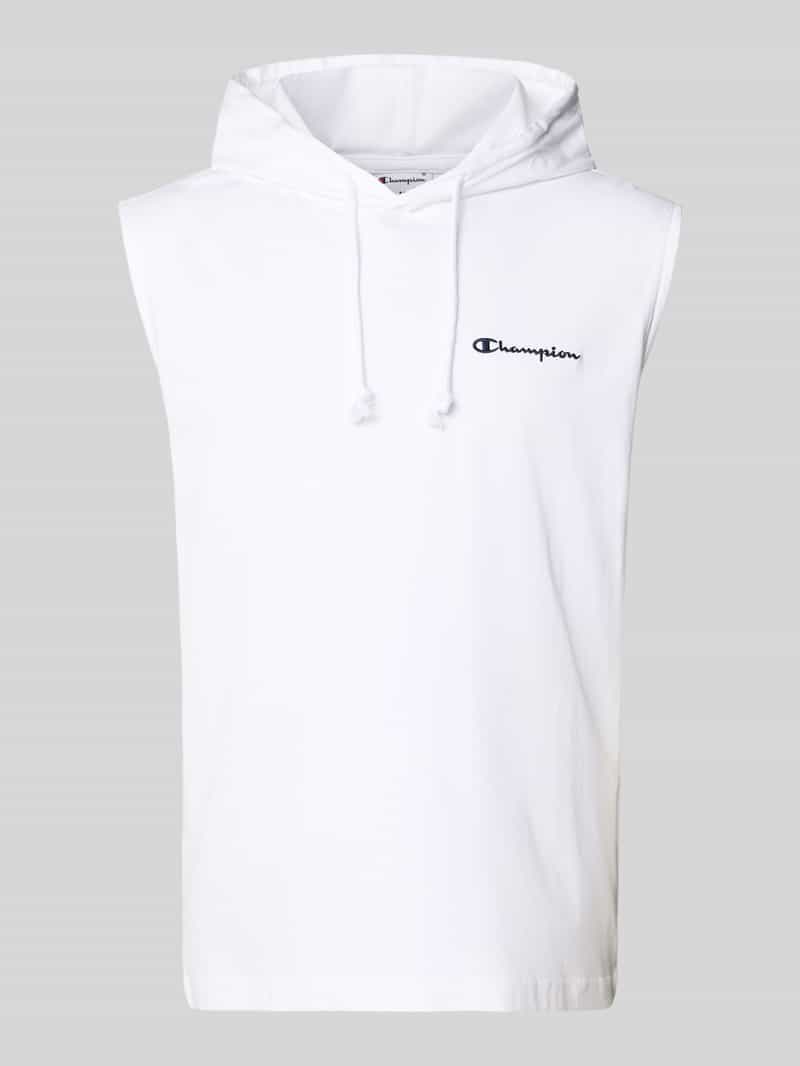 Hoodie met labelstitching