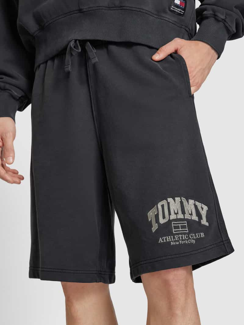 Tommy Jeans Regular fit sweatshorts met tunnelkoord model 'ATHLETIC BBALL'