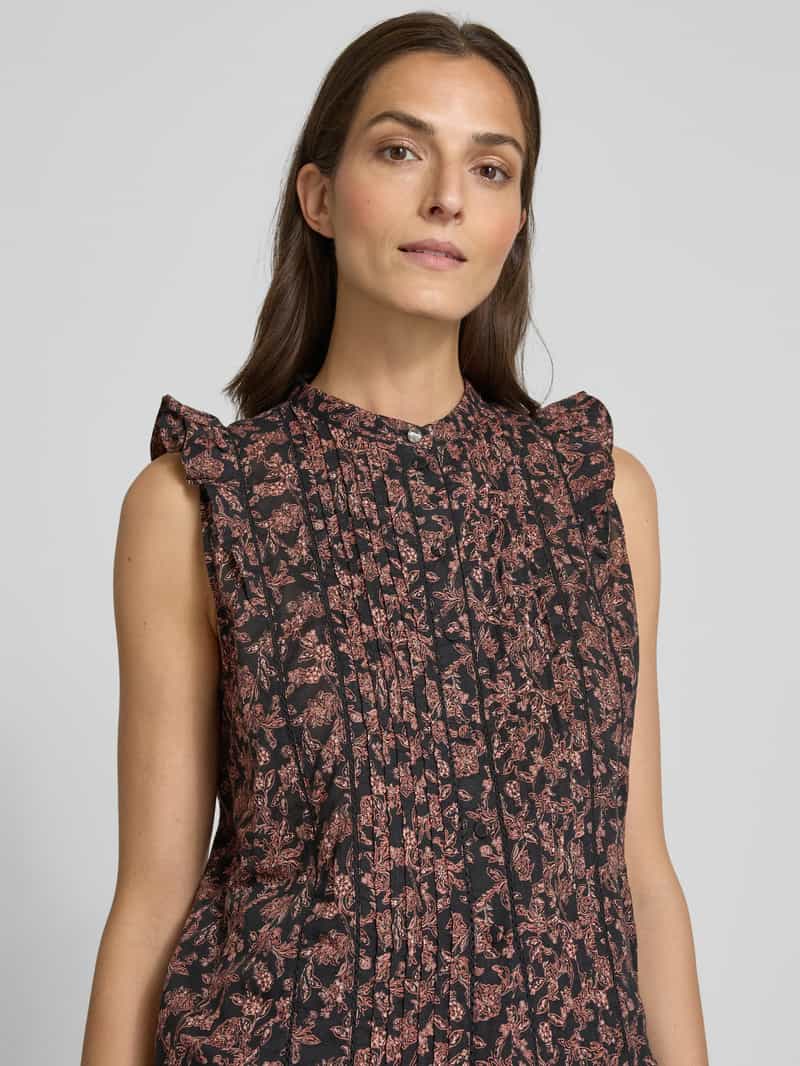 Boss Orange Blousetop met plooien en volants model 'Bantiana'