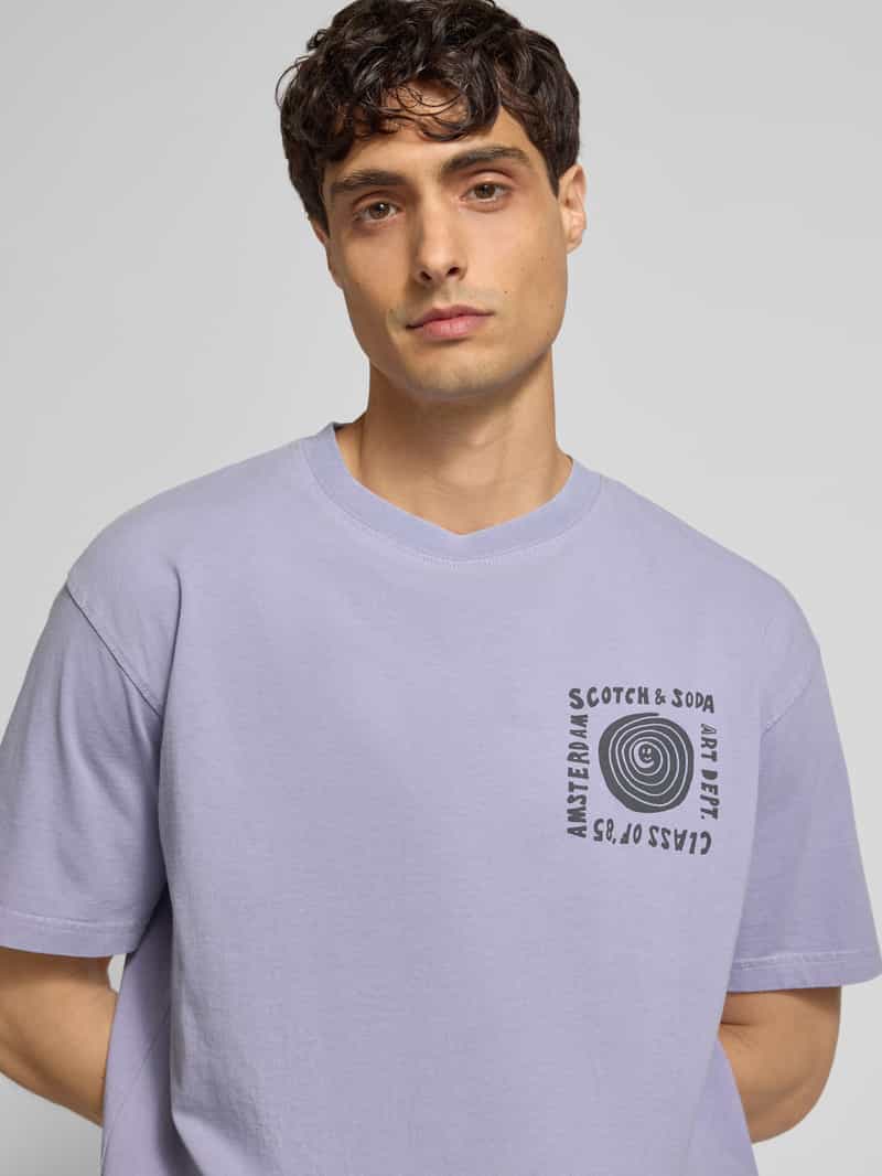 Scotch & Soda Relaxed fit T-shirt van puur katoen met logoprint