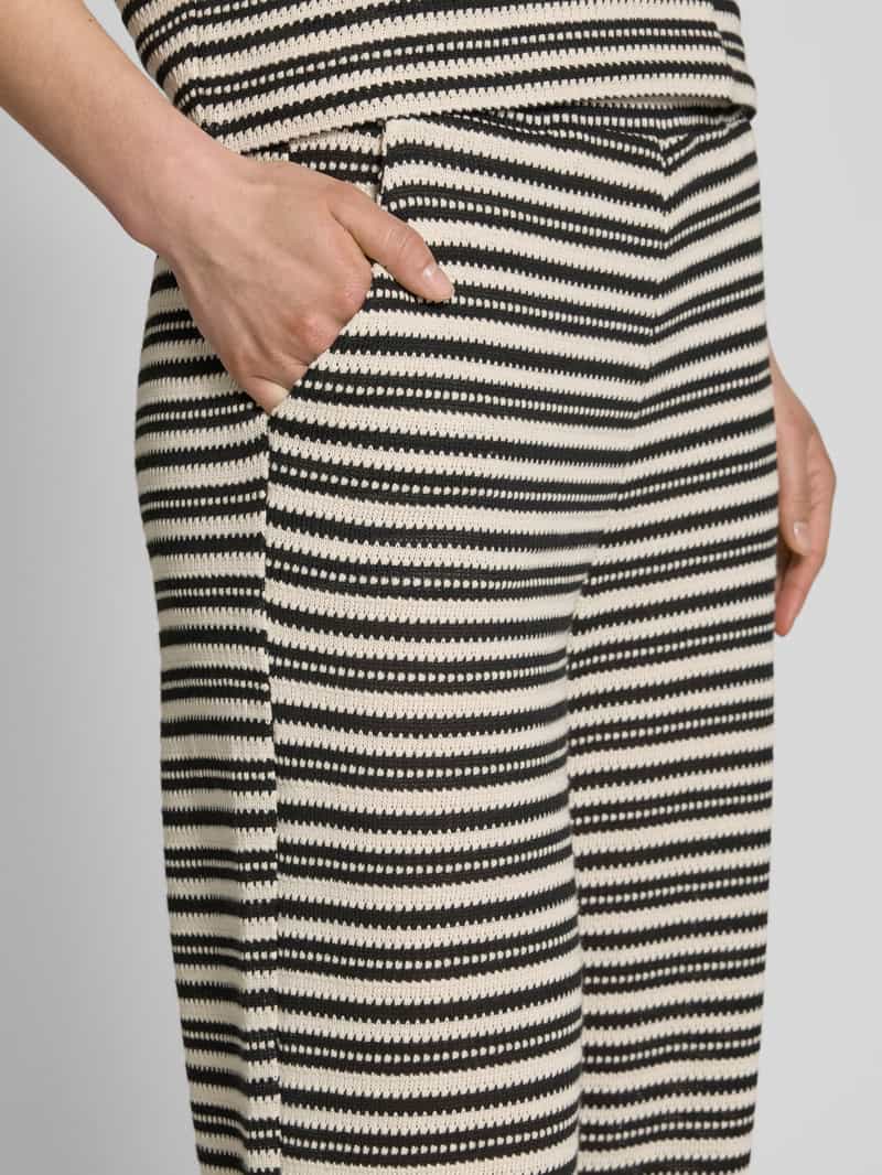 Jake*s Collection Gebreide broek met elastische band en steekzakken