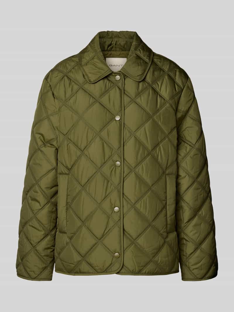 Gant Regular fit gewatteerd jack met platte kraag model 'Quilted'