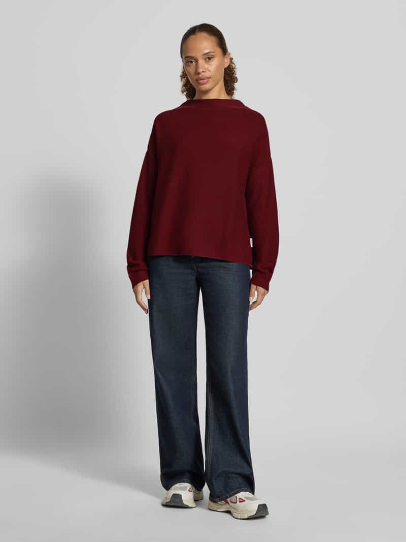 ARMEDANGELS Loose fit pullover van pure katoen model 'MERINAA' bordeaux, foto 5