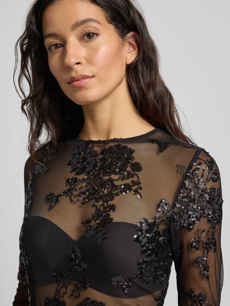 Soyaconcept Shirt met lange mouwen in semi-transparant design model 'AUBE'