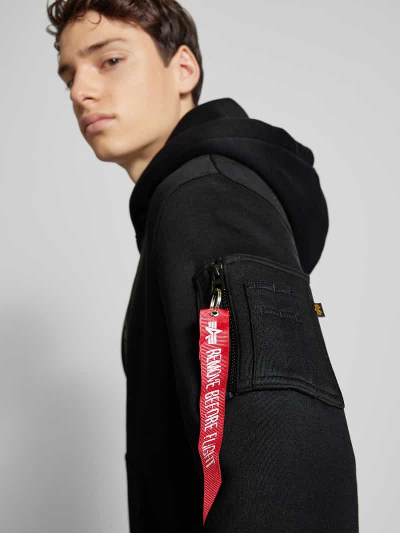 alpha industries Hoodie met labelprint