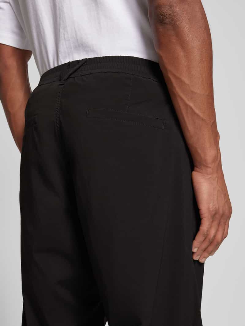 drykorn Tapered fit bandplooibroek met elastische band