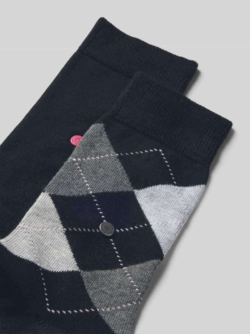 Burlington Sokken met labeldetail in een set van 2 paar