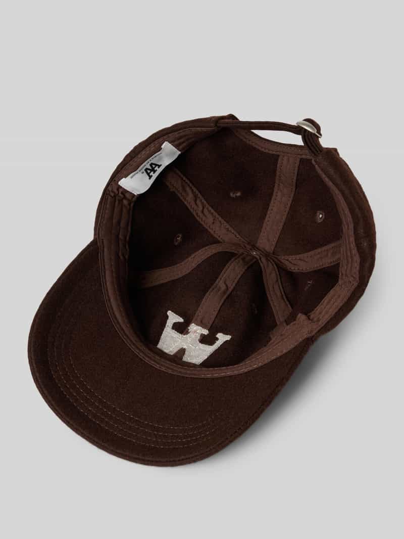 Wood Baseballpet met labeldetail