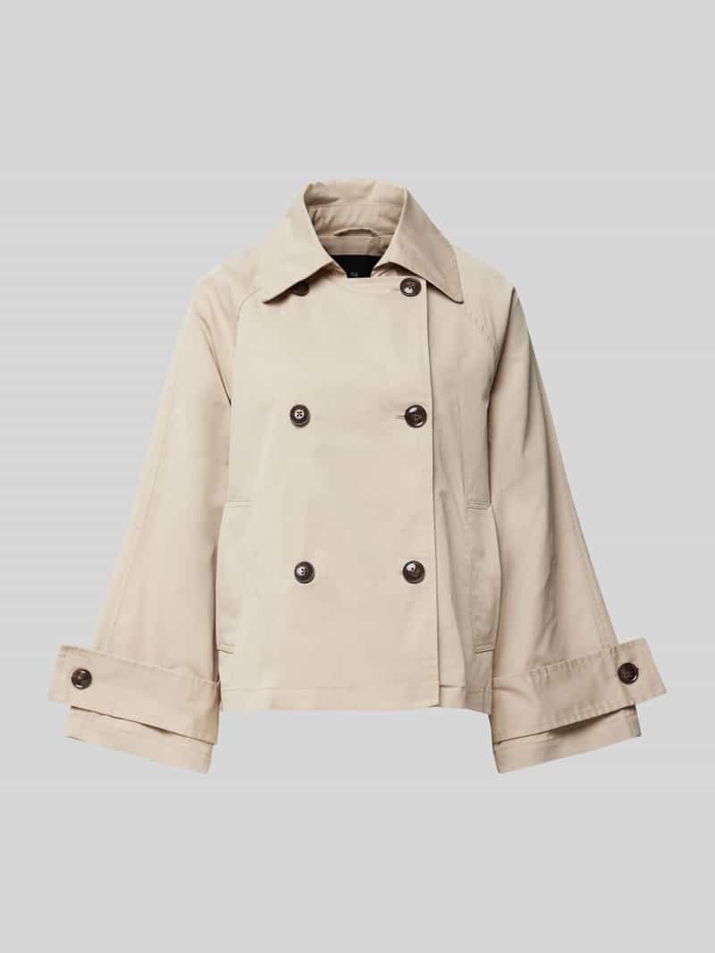 WITHBLACK Trenchcoat met mouwtrensjes