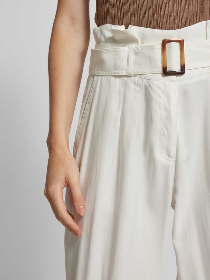 comma Straight leg pantalon met bandplooien