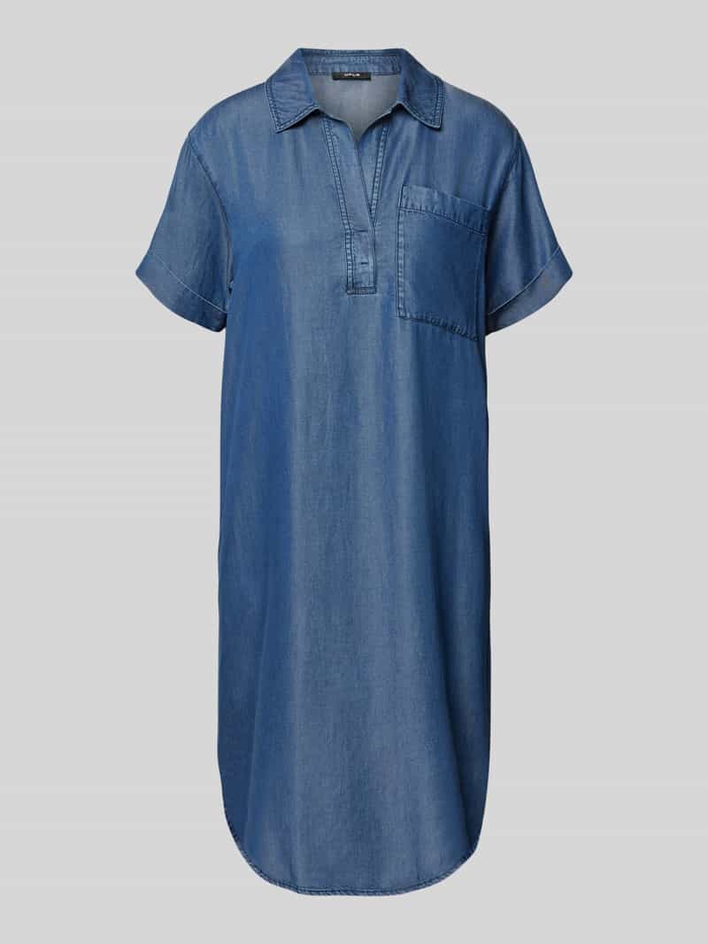 Opus Knielange jeansjurk met borstzak model 'Wasya'