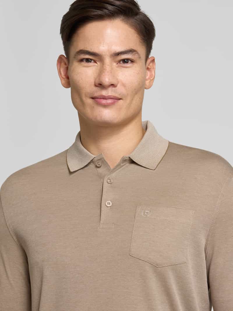 Bugatti Poloshirt met labelstitching