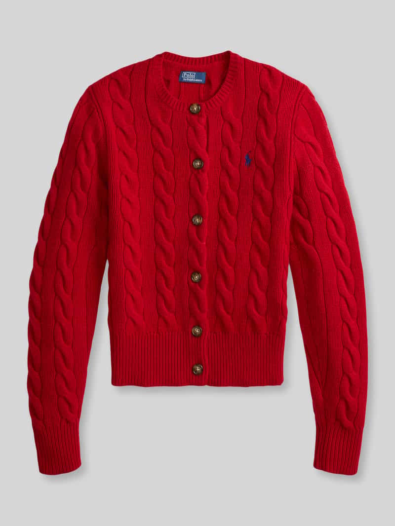 Polo Ralph Lauren Regular fit gebreid jack van wol met kasjmier-aandeel