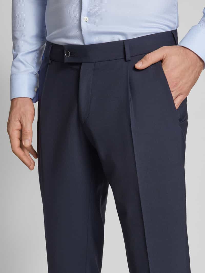 CG Club of Gents Regular fit pantalon met persplooien model 'Peter'