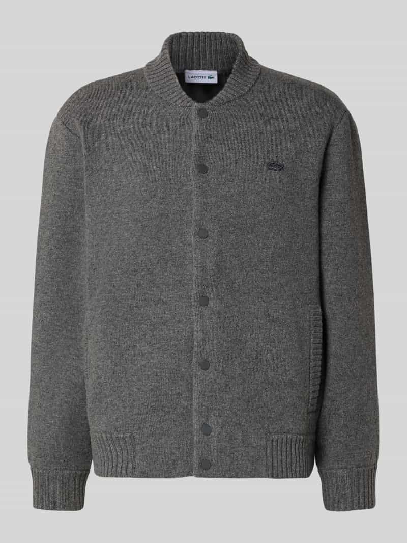 Lacoste Regular fit gebreid jack van wolmix