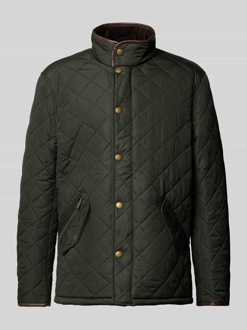 Barbour Regular fit gewatteerd jack met klepzakken model 'POWELL'